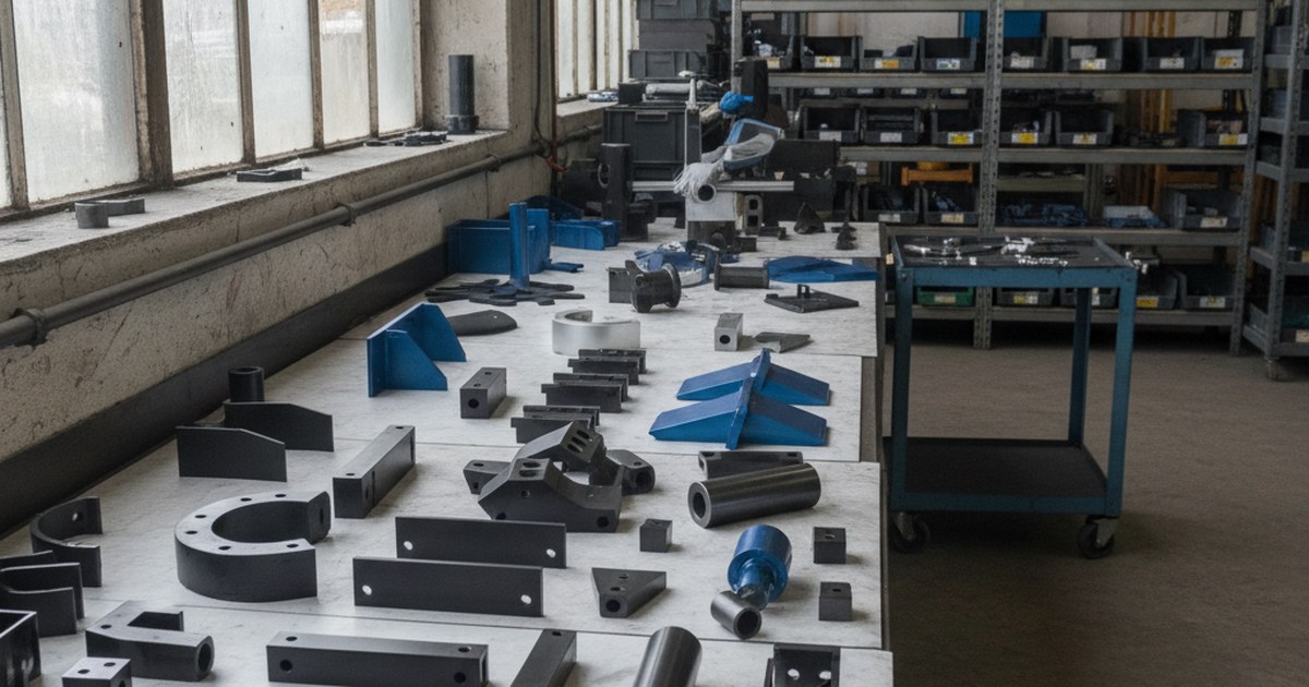 Pièces métalliques finies en atelier de traitement de surface
